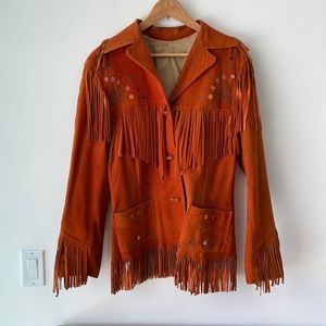 Vintage 1940’s Chris Line Western Suede Cowgirl Rodeo Jacket